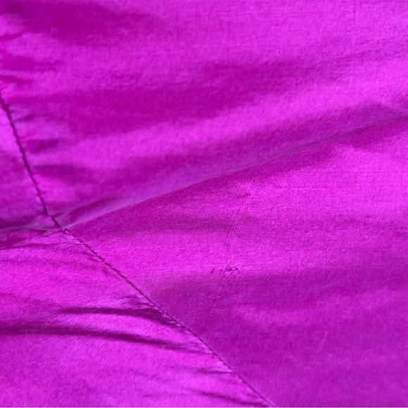 Vintage Sellecca 90s 100% Silk Long Sleeve Fuchsia Pink Blouse Sz 10 - Picture 4 of 5